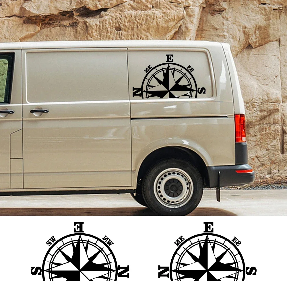 Car Sticker Trunk Sticker PVC Waterproof And Sunscreen Pair Auto Accessories Self-adhesive Removable Giant Compass Cover