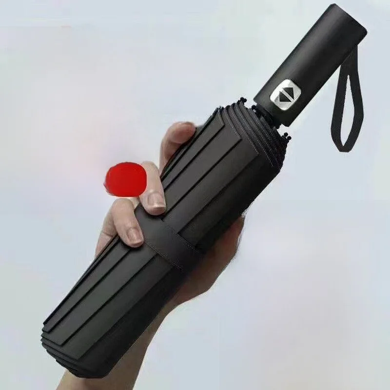 

Автоматический зонт с 24 спицами, защита от солнца и УФ-излучения, водонепроницаемый, с двойным каркасом, черное покрытие, большой размер, рекламный подарочный зонт