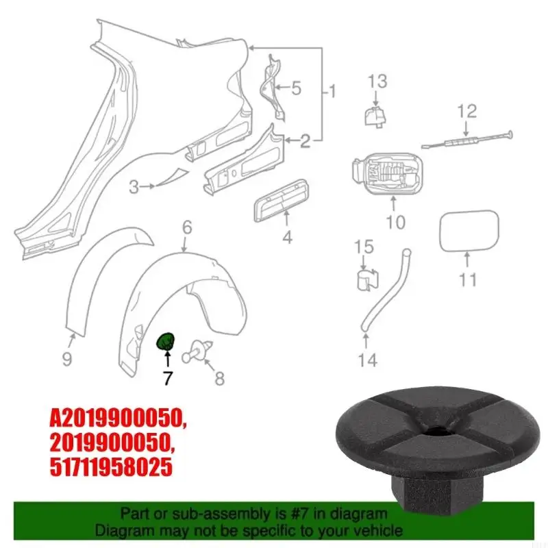 F1CF Quick Release Automotive Plastic Fasteners Select Models Secure Trim Installation Without Tools