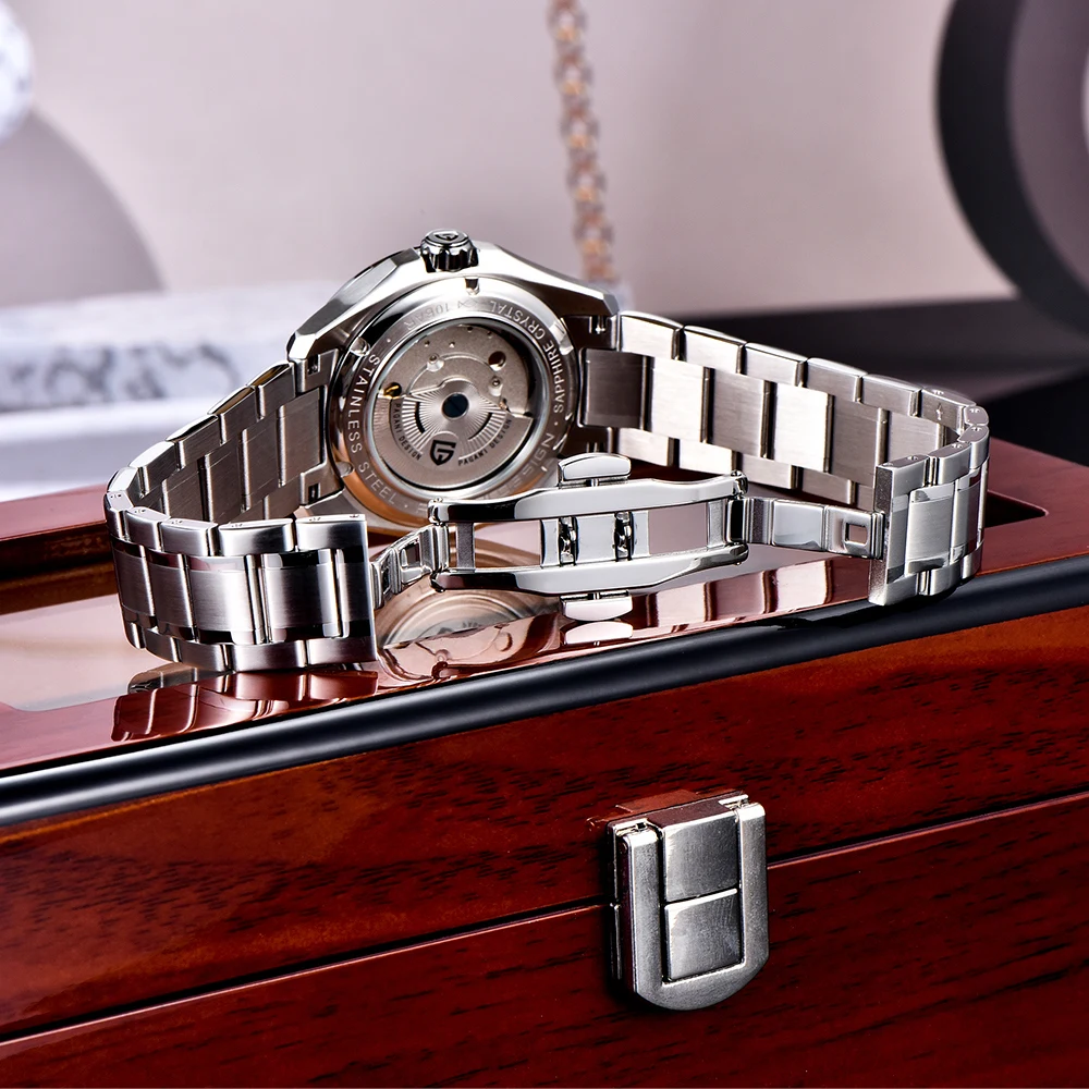 PAGANI DESIGN New Brand Luxury Mechanical Automatic Watch StainlessSteel Waterproof luminous Watch Date WaveDial watches for man