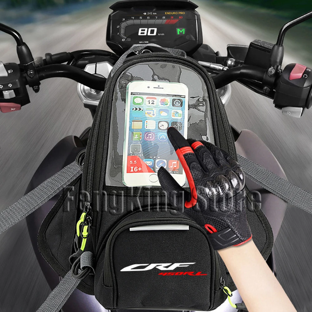 

For HONDA CRF450RL CRF Motorcycle Fuel Tank Bag Touchable Navigation Magnet bag Motorbike Dust Bag