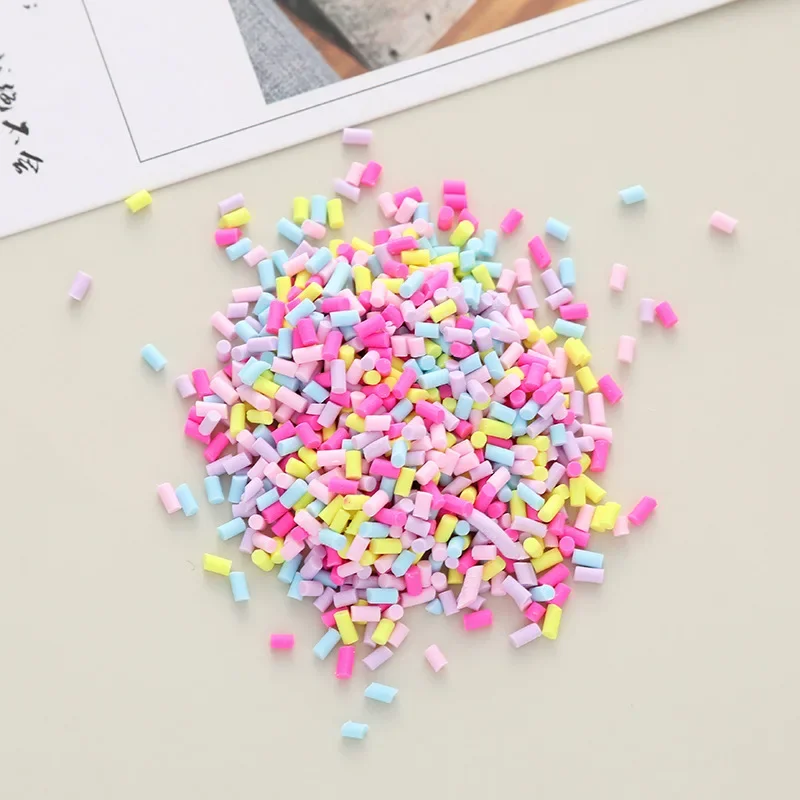 Colourful Mix Cylindrical Polymer Clay Slices Sprinkles for Slime Filling Clay DIY Crystal Crafts Tiny plastic klei Accessory