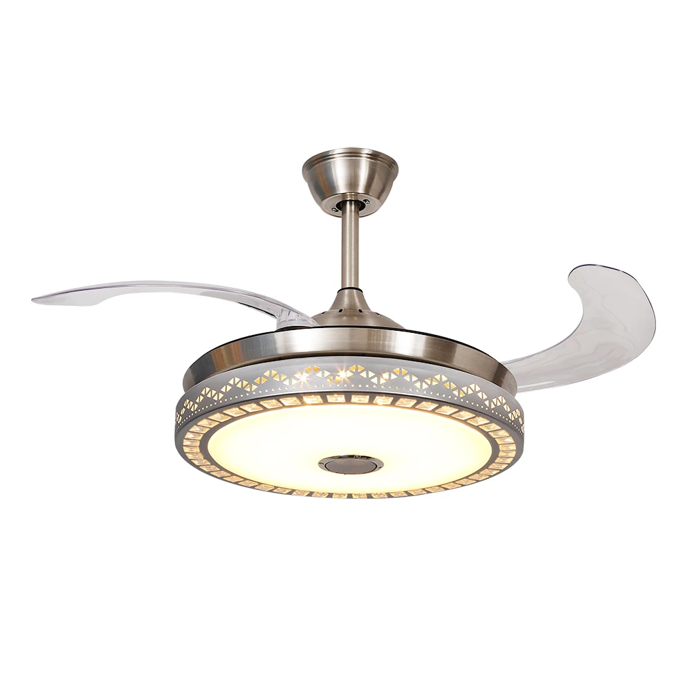 Ceiling Fans with LED Light, 6-Speed Adjustable Wind, Retractable Blades, Dual Fan/Light Function