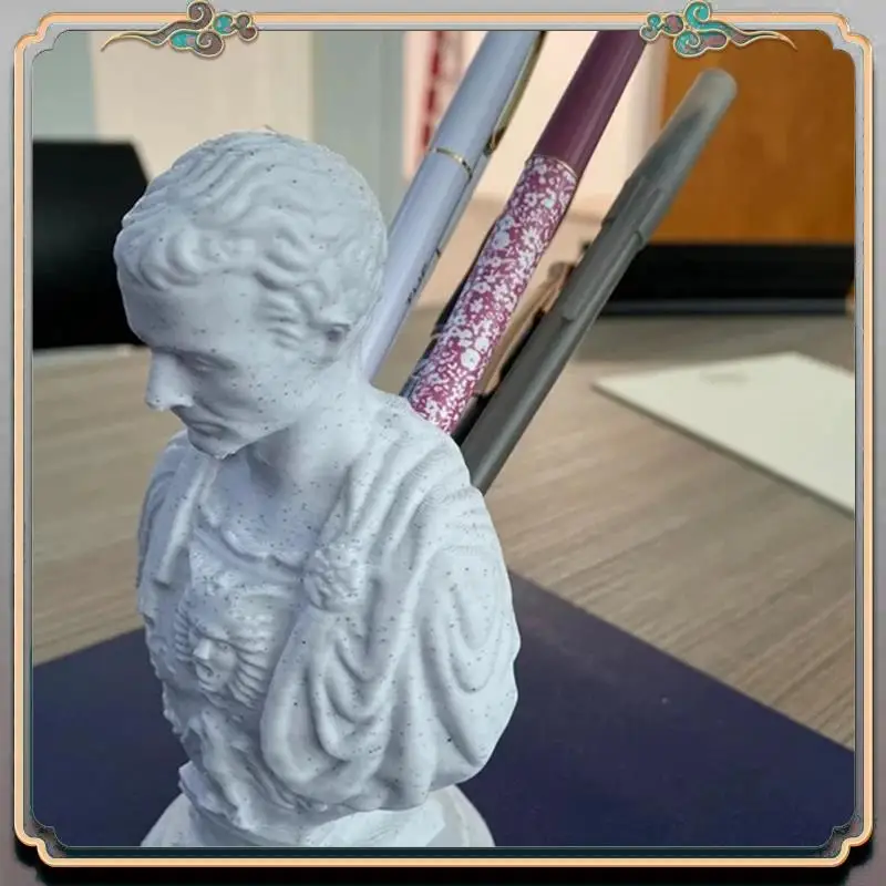 

Pencil Holder Caesar Bust Statue Pen Holder Pencil Holder Resin For Desk Organizers And Accessories