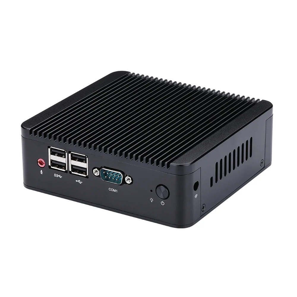 ViVaSQotom Mini PC Intel Core I5-3317U/i3-3217U/Celeron Windows XP/7/8 2 Realtek LAN HD VGA RS232 Industrial Computer Metal Case