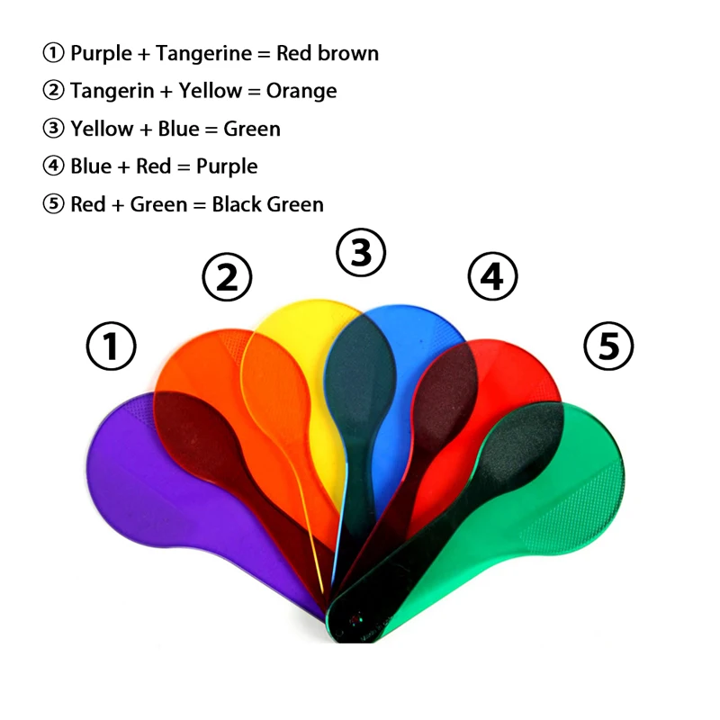 6 Stücke Kinder Färbung Lernbrett Durchscheinende Folie Montessori Frühe Bildung Farbe Malerei Neuheit Lustige Puzzle Spielzeug – Detail 2