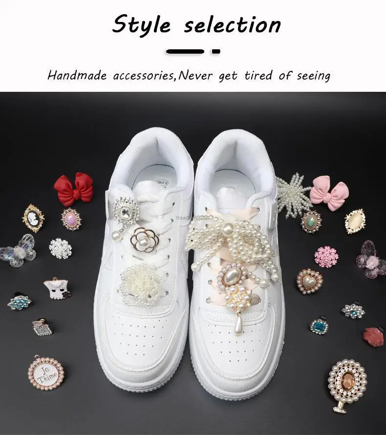 12 Paar Schnürsenkel-Anhänger Mit Strass & Perlen - Abnehmbare Schuhe-Deko Für Turnschuhe, Freizeitschuhe