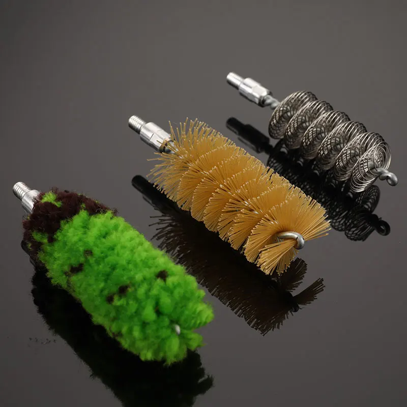 3Pcs Rod Brush Cleaning Kit Aluminum For 12 GA Gauge Hunting Shotgun Rifle Brush tube, brush inner hole, brush six piece set