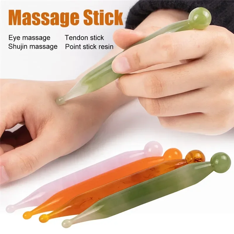 1 قطعة عصا اليشم حجر غوا شا تدليك الوجه الوخز بالإبر نقطة القلم الطب الصيني غواشا الجمال رسل أداة #5