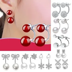 Natural Stone Stud Earrings For Women Silver Color Plated Earing Oorbellen Earings brinco Jewelry Gift earring Wholesale 2024