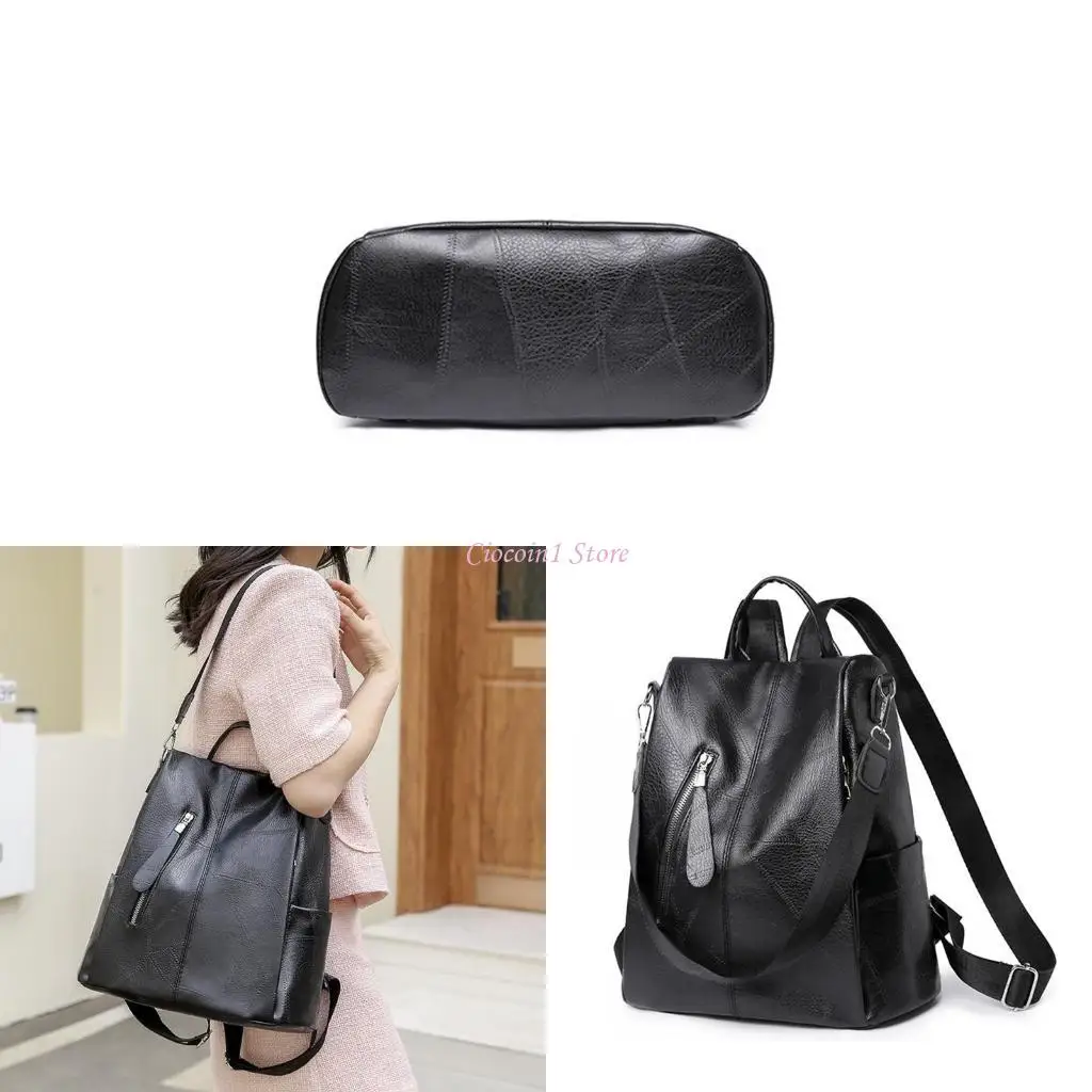 

Y1UB Women Backpack Purse PU Leather Anti-theft Casual Shoulder Bag Fashion Ladies Satchel School Bags Travel Daypack Rucksack