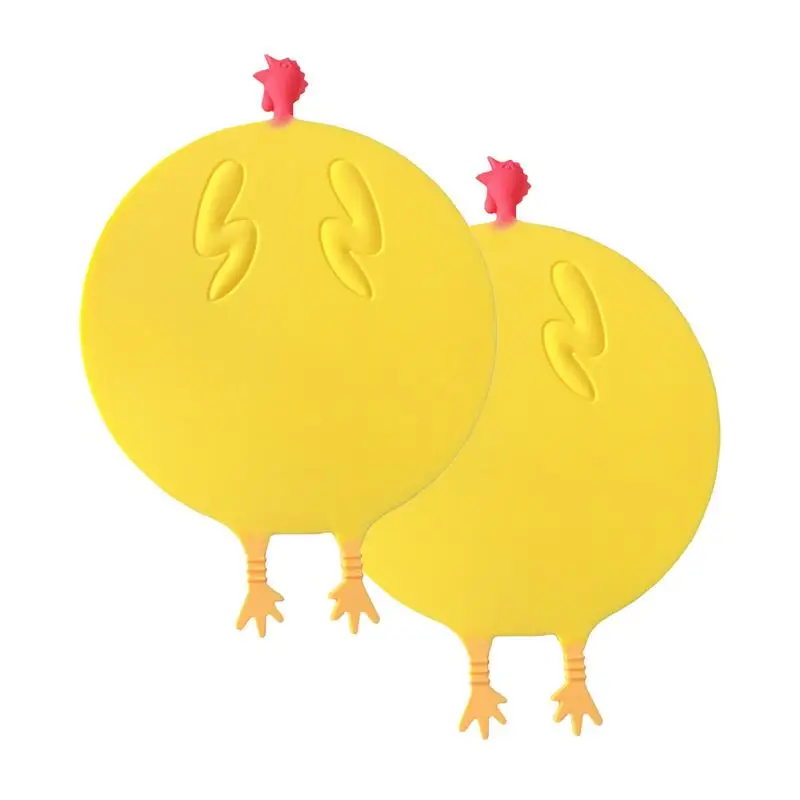 

Подставка для курицы, 2 шт., милые кричащие подставки для куриных напитков, Нескользящие антипригарные теплоизоляционные подставки для кофе, силиконовые подставки