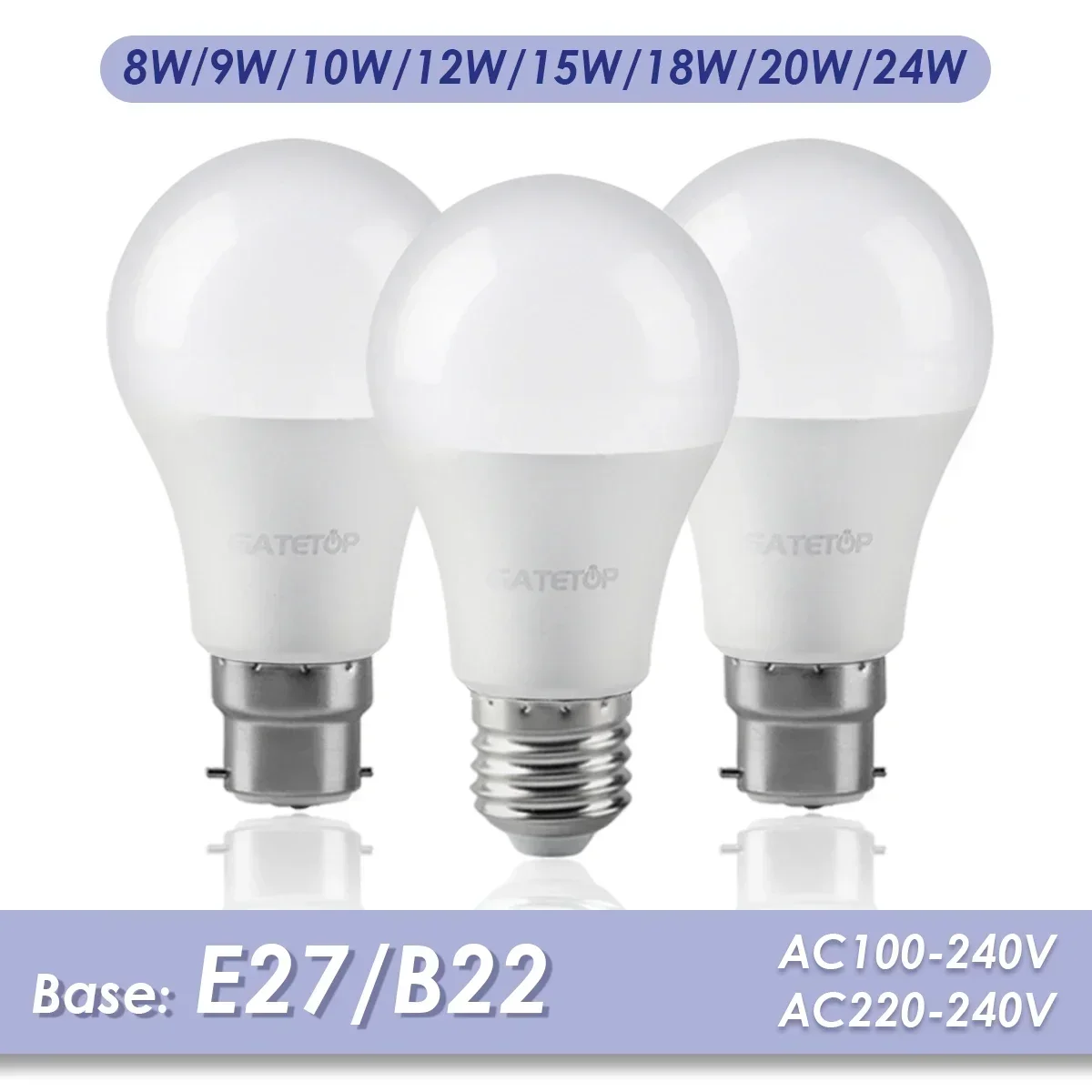 

2 шт. светодиодные лампы E27 B22 base A60 A80 AC220V 230V 110V Light 8W 18W 24W Лампы для домашнего derection Освещение гостиной