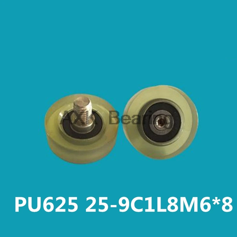 PU 625 Screw Pulley Bearing 5*25*9 mm ( 1 PC) Doors and Windows  Roller Mute Wheel PU625 + M6*8 Engineered Plastic Bearings