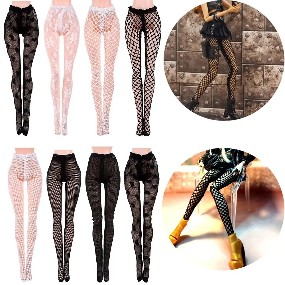 1/6 Doll Silk Stockings Mini Fishnet Tights Elastic Leggings Dolls Accessories Miniature Pantyhose Toys Panty Hose Bottoms Socks