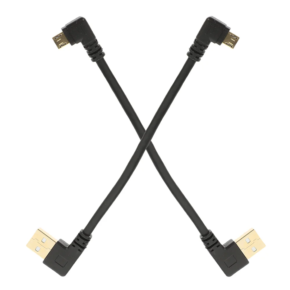 2 قطعة كابل USB صغير 90 درجة شحن سريع نقل البيانات عالي السرعة مثالي لمكاتب السيارات والمناطق الحدقة كابل USB