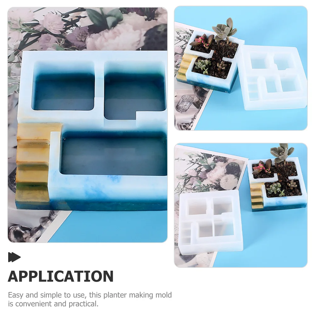 

Silicone Planter For Diy Flowerpot Making Multi-Use Vase Holder Bonsai Pot Epoxy Resin Mold Potted Plant Container Desktop Decor