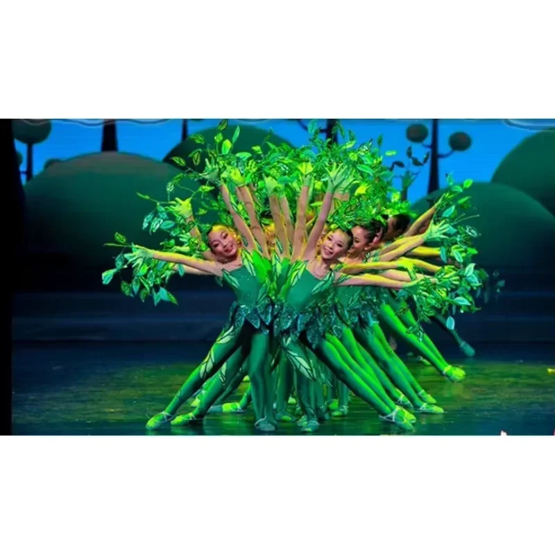 

Small Tree Costumes Big Tree Dance Costumes Children's Tree Leaves One Piece Performance New Children's Dance Clothes