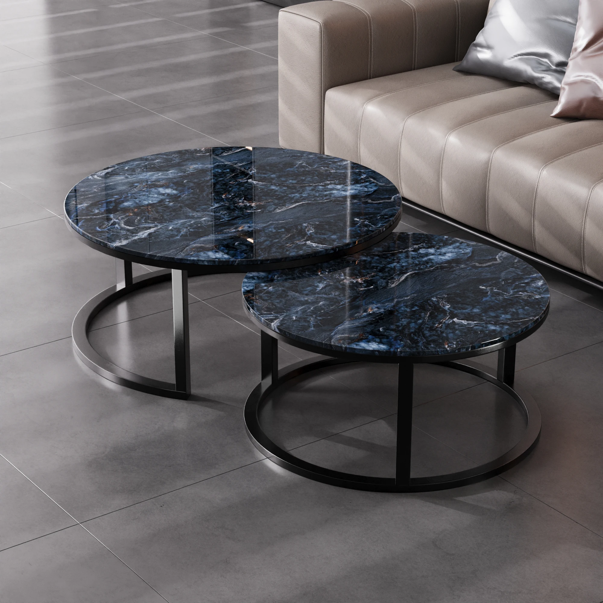 Set Office Apartment Business Reception Sofa Modern Marble Coffee Table for Home Living Room Furniture Metal Wood Panel Material