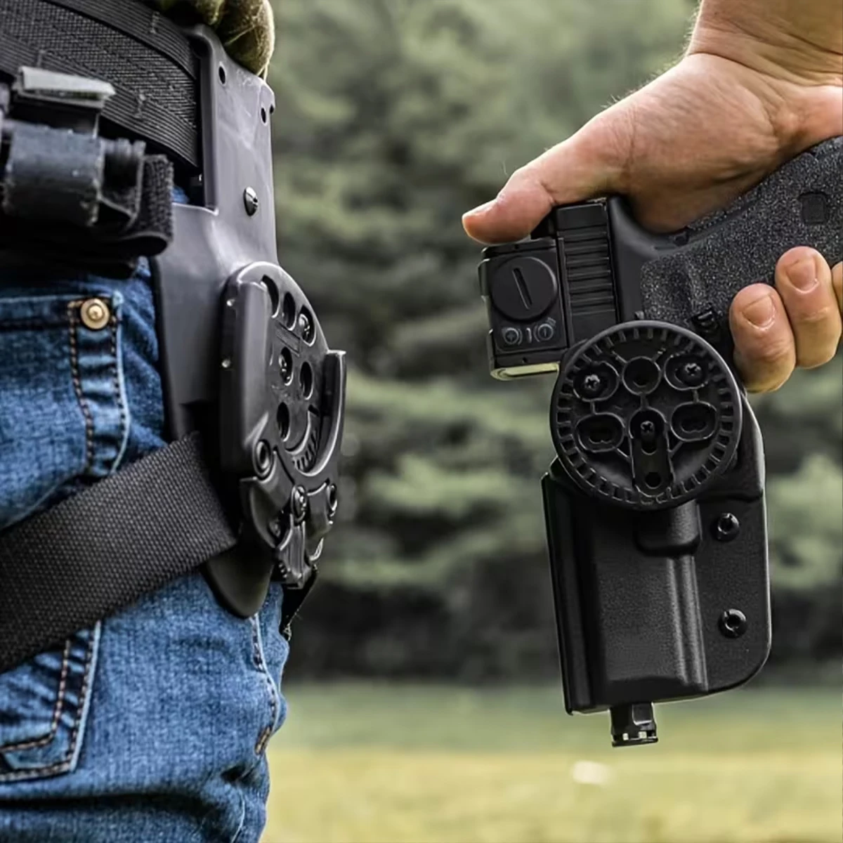 Taktische Jagdwerkzeuge, Holster-Adapter, Mini-Schnellverschluss-Montagesystem - 360-Grad-Rotation, Taktische Hüfttasche – Detail 1