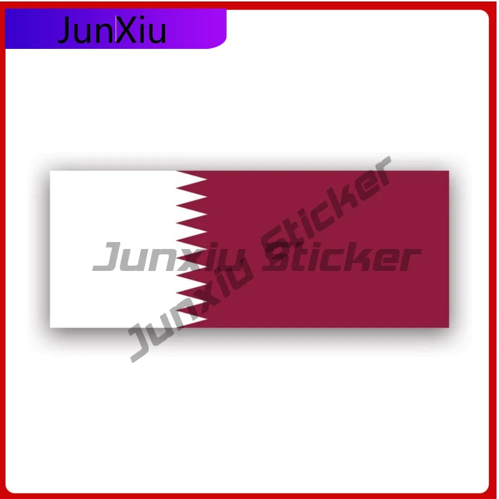 

Qatari Flag Sticker Waterproof Scratch Resistant Racing For Rear Windshield Car Body Bumper Easy Apply Removable Decor