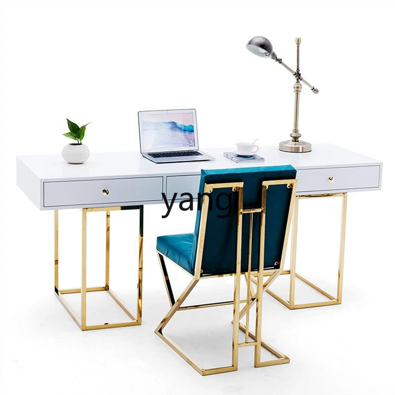 LMMNordic paint desk Internet celebrity home computer desk multifunctional makeup table