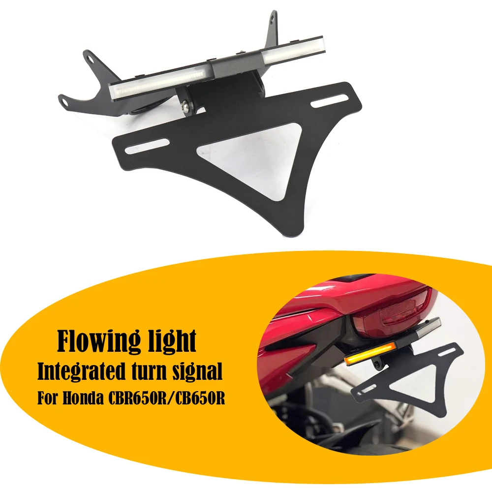 

New license plate holder turn signal integrated license plate holder short tail For Honda CBR 650R CB650 R 2021-2025