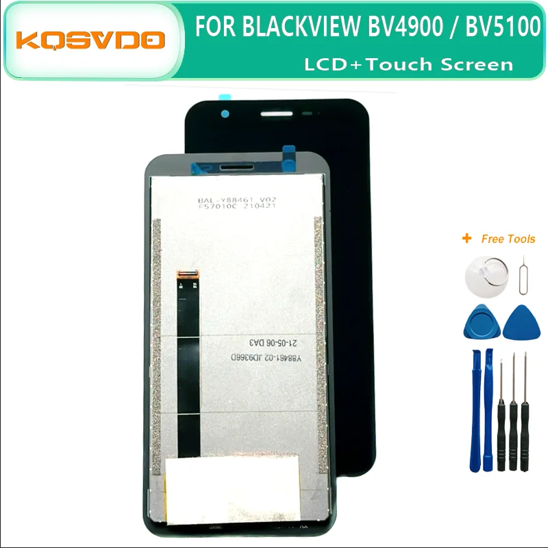 Original para Blackview BV4900 BV4900 BV5100 Pro BV4900PRO LCD y Digitalizador de pantalla táctil módulo de pantalla montaje de accesorios