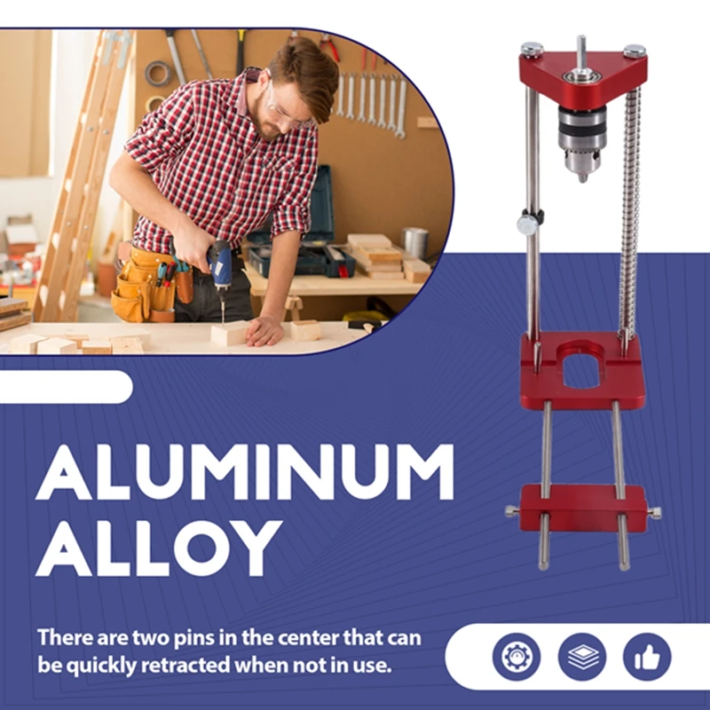 Auto Line Drill Guide Portable Woodworking Drill Bit Locator Precise Hole Punch Positioner Auto-Line Drill Template