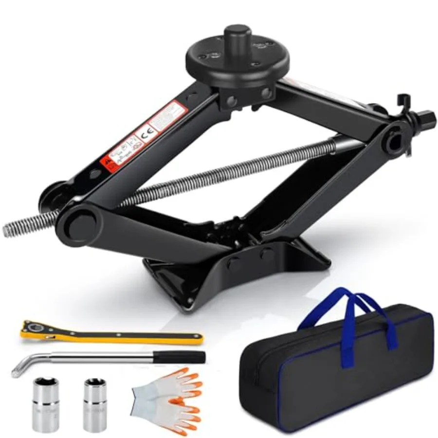 

Новейший ножничный домкрат для автомобиля из премиальной легированной стали, 2,5 тонны, комплект для Tesla Model 3/Y/S/X, портативный набор для замены шин с ТЕ-функцией