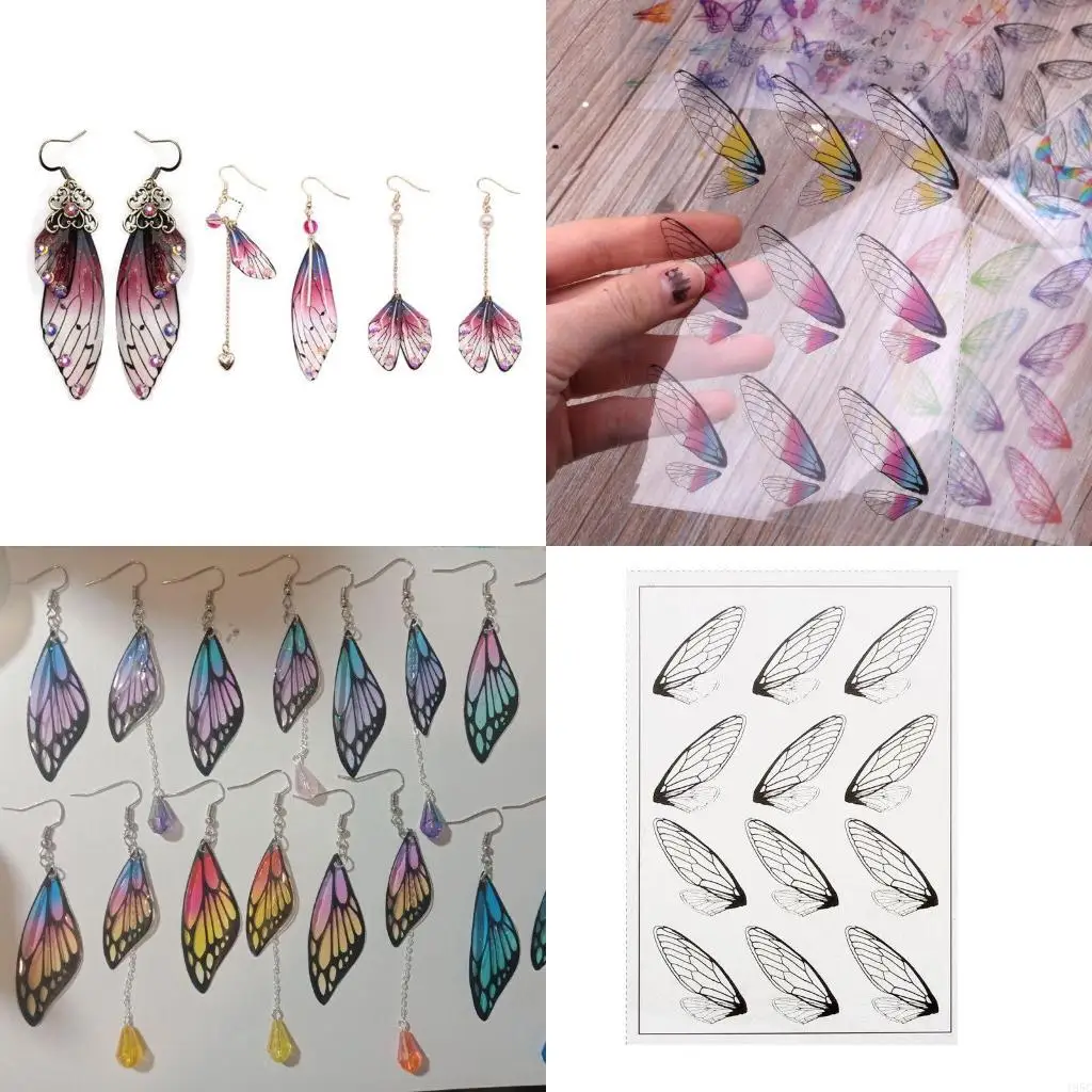 195C Simulated Wings Resin Fillers Hollow Resin Charms Wing E