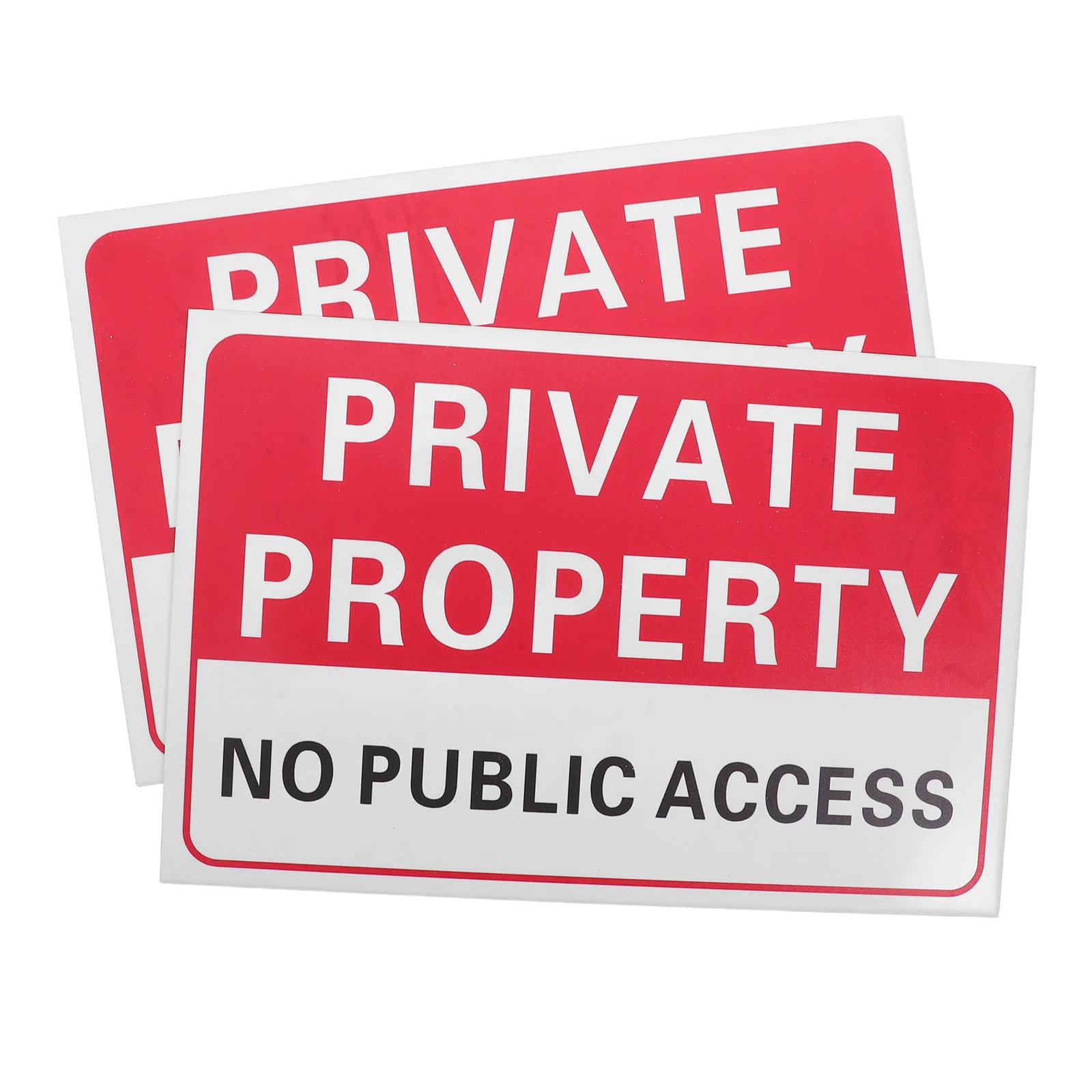 2Pcs Weather Resistant No Trespassing Sign Outdoor Keep Out Warning Decal Self Adhesive Sticker for Property Line Security Use