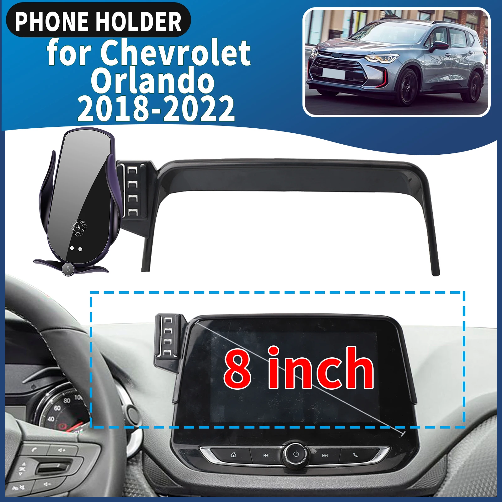 

fit for Chevrolet Orlando 2018-2022(8.0inch)Car Phone Holder Mount Vehicle-Specific GPS Navigation Easy Installation accessoires
