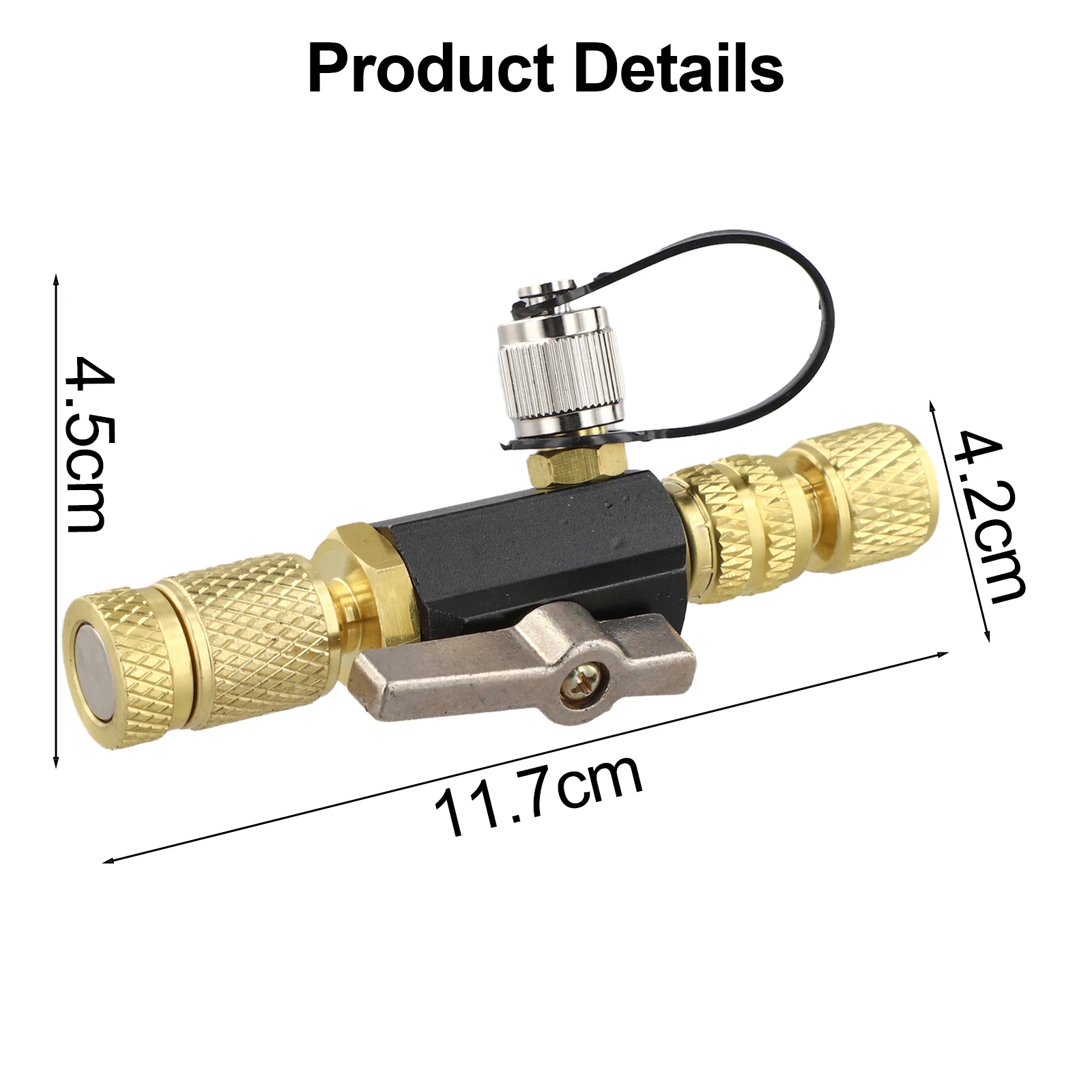 1 Pcs Car Vacuum-Rated Valve Core Removal Tool Black 1/4