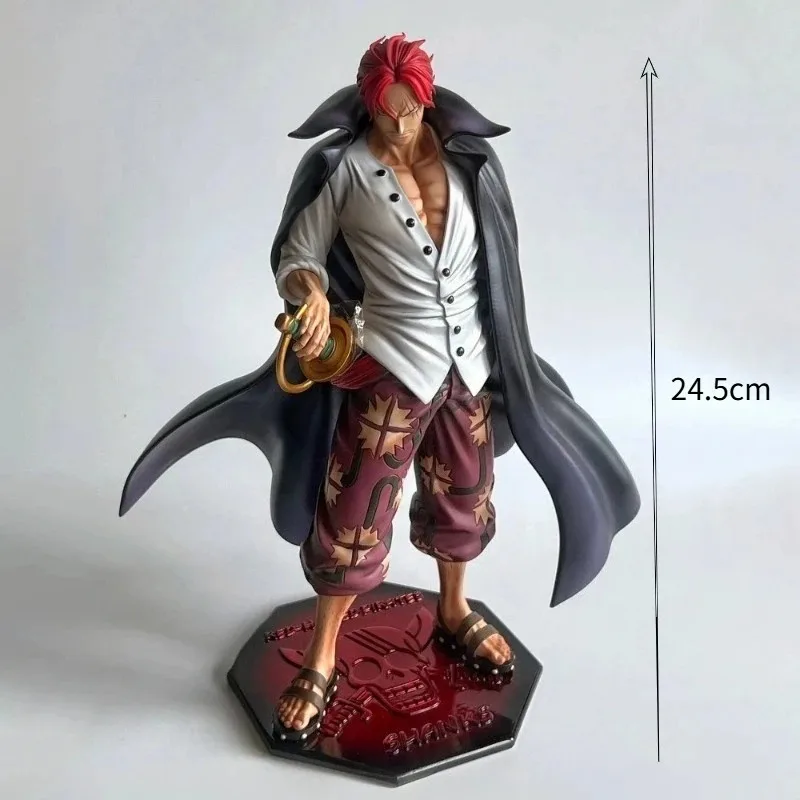 Anime One Piece Figure Shanks Statue Red Hair Pirate Four Emperors PVC Model GK Action Figure Collectible Ornaments Boy Toy Gift