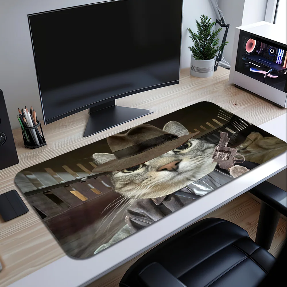 Funny Silly Cat Meme Z-Zazu Hallowee Mouse Pad Desk Mat Large Non-slip Anti-fray Keyboard Ergonomic Office Rubber PC Home Custom