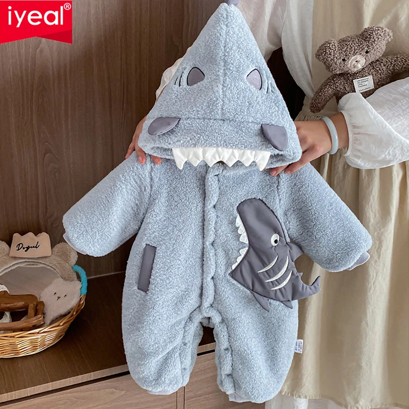 

IYEAL Infant And Toddler Jumpsuit Autumn And Winter Baby Cute Animal Cartoon Plush Outdoor Clothes Newborn Home Pajamas