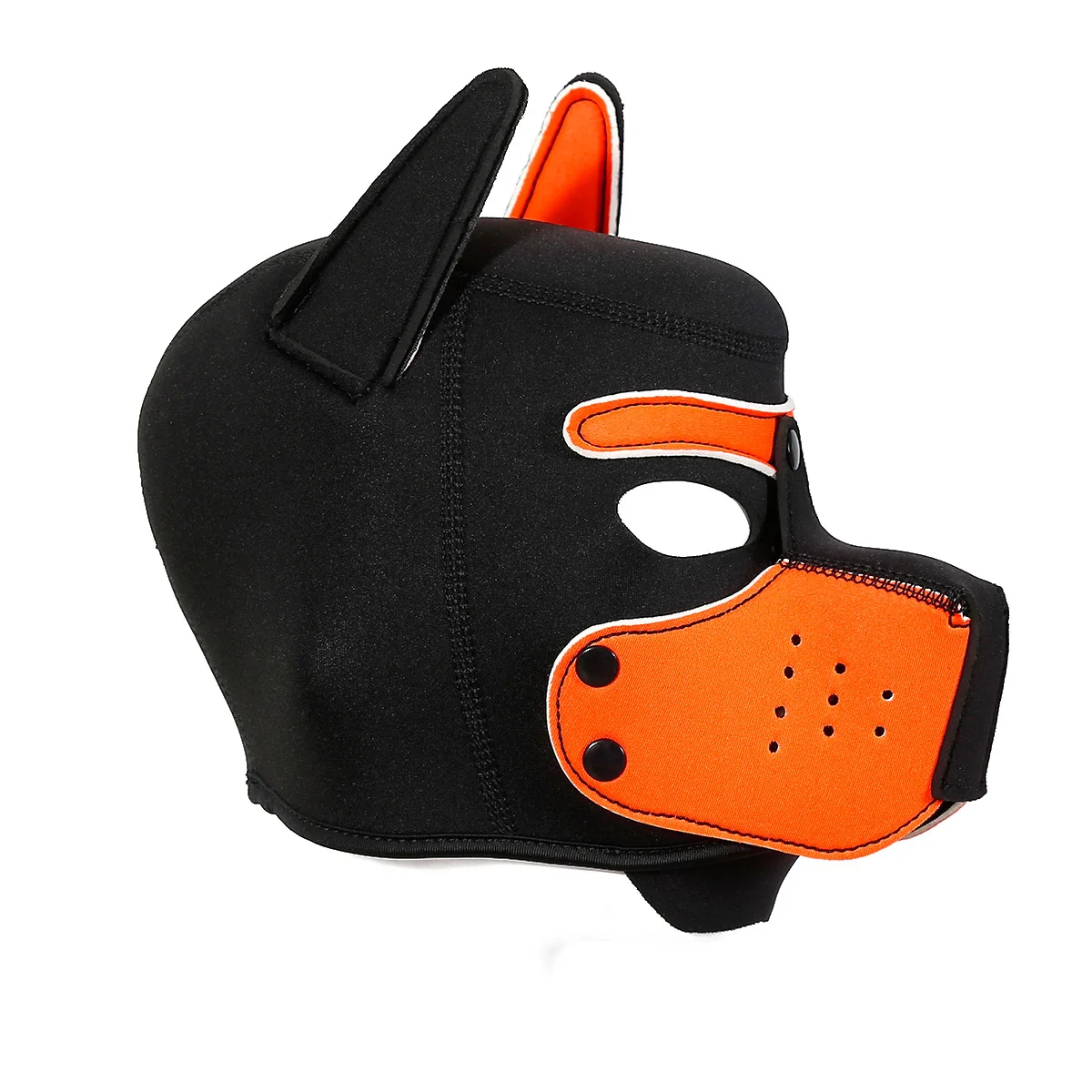 Cosplay de chiot pour hommes et femmes, Costumes Sexy pour jeu de rôle, masque de chien rembourré en caoutchouc Latex, capuche avec collier réglable, accessoire exotique