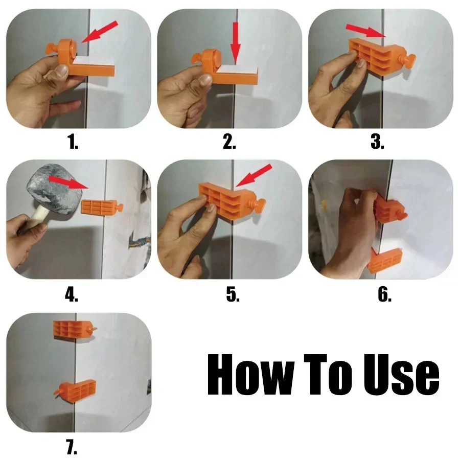 Floor Construction Tape With Ceramic System Fixing Clips Laying 5-30pcs Tools Leveling Angle for Male Wall Tile Spacers