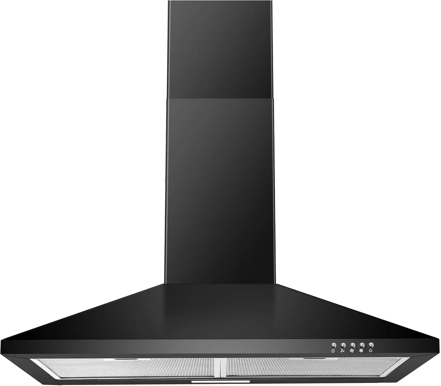 Tieasy Black 30 Inch 450 CFM Wall Mount Ducted/Ductless Permanent Filters LED Light Stainless Steel Range Hood for Kitchen