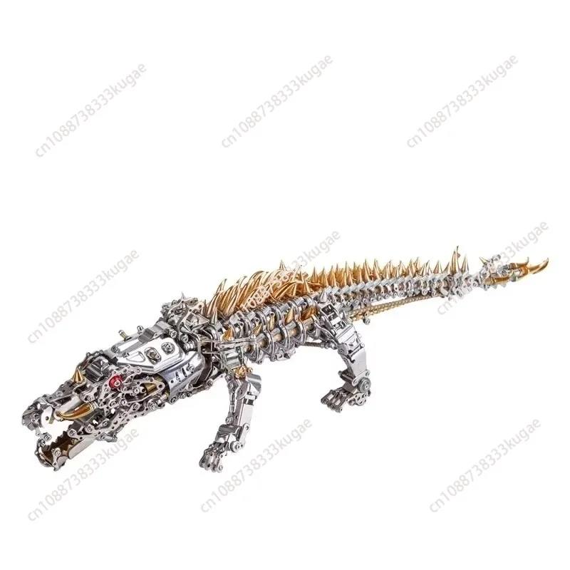 3D Puzzles Crocodile Metal Model Building Kits for Kids Adults DIY Assemble Toy Steampunk Mechanical Animals Assembly Toy