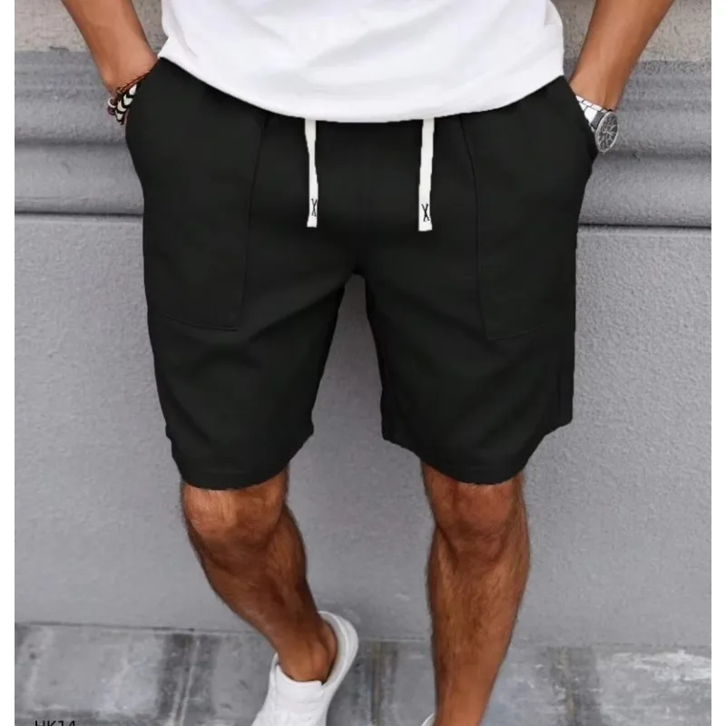 

Спортивные шорты для фитнеса на открытом воздухе, бега, тренировок, свободные баскетбольные шорты, летние новые мужские однотонные спортивные шорты.