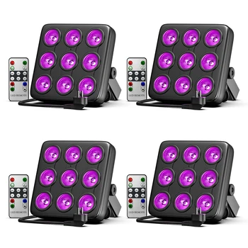 Yiflamefly 4 Pcs Par ไฟ 30W Par Uplights RGBW สีผสมแสง DMX512 ควบคุม Strobe สําหรับไนท์คลับ DJ งานแต่งงาน