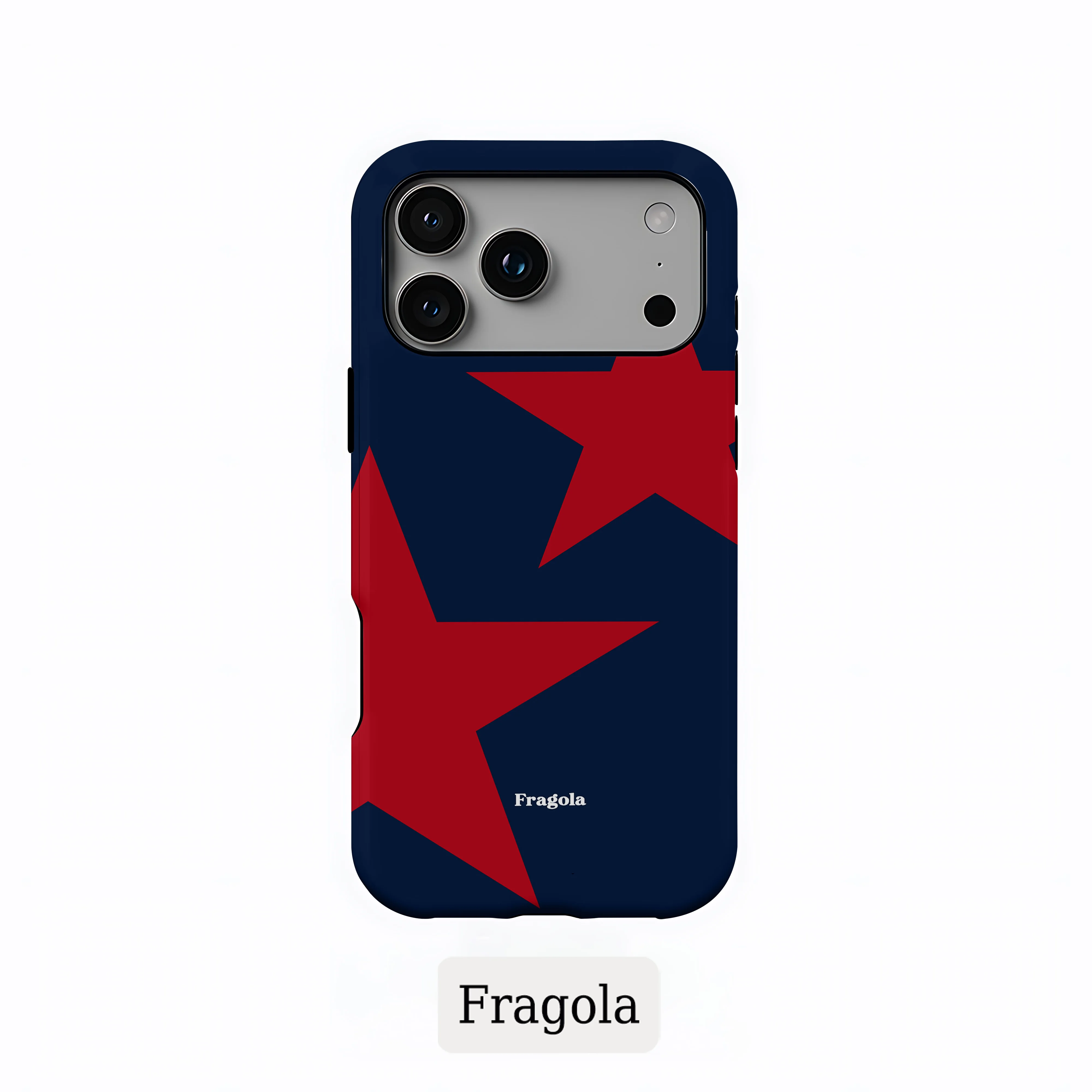 Fragola Stars Polka Dots Handyhülle für iPhone 17 16e 16 15 14 13 12 11 X XS XR XSMAX 7 8 Air Pro Max Plus Doppelschichtig