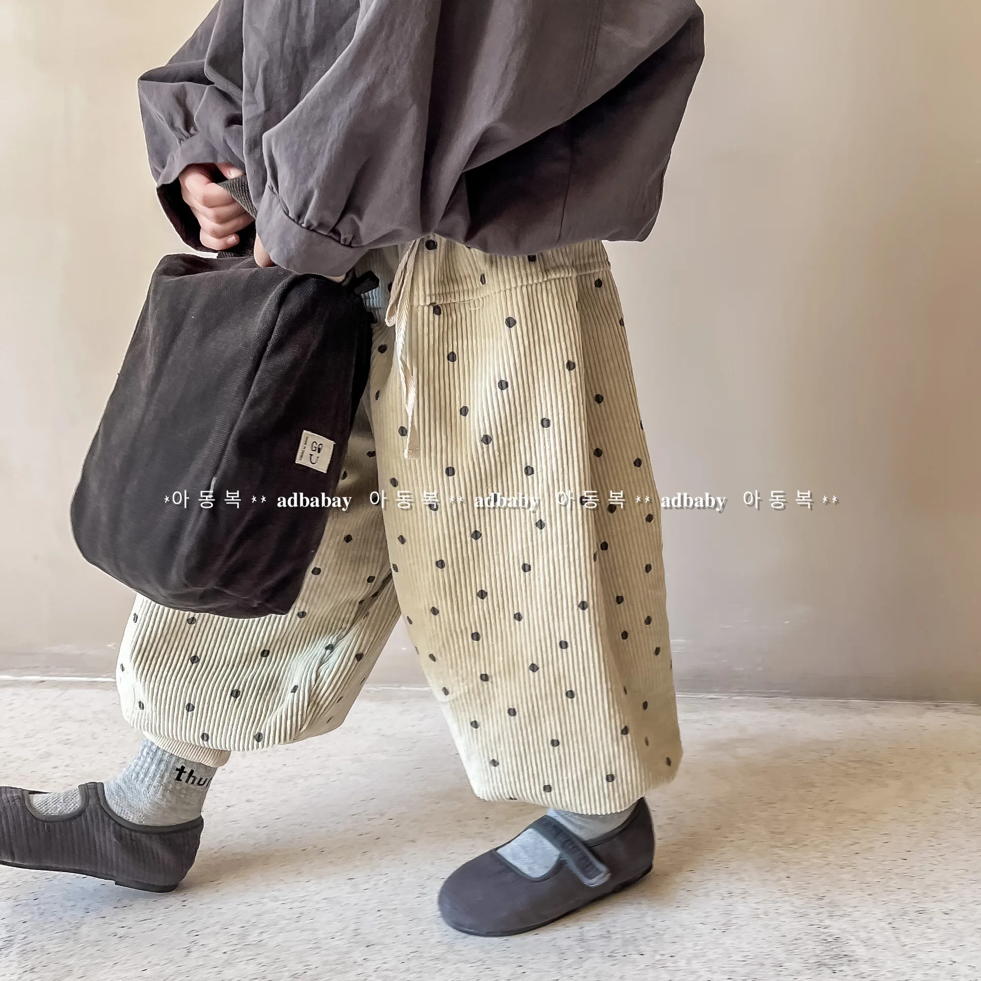 Harem Pants Autumn Season Ventilate Soft New Product Children Korean Striped Corduroy Girls Casual Trousers Soild