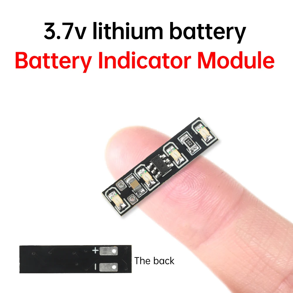 DC 3.7-4.2V Power Display Module Battery Electricity Test Meter Indicator LED Module for 3.7V 18650 21700 32700 Lithium Battery