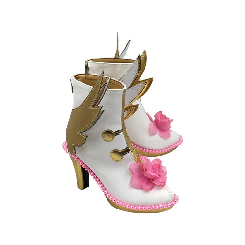 Falulu Scarpe Cosplay Anime Aceessories Scarpe in pelle PU Stivali di carnevale di Halloween Puntelli Cosplay realizzati su misura