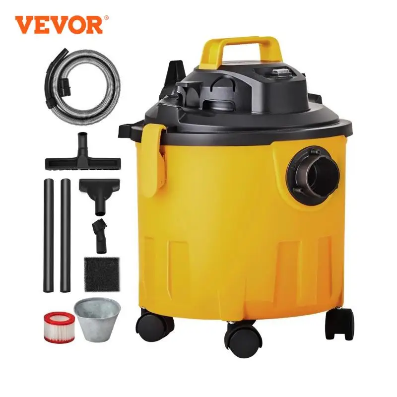 VEVOR Shop Vacuum Wet And Dry 5 Gallon 6 Peak HP Wet/Dry Vac Powerful Suction with Blower Function with 2-in-1 Crevice Nozzle