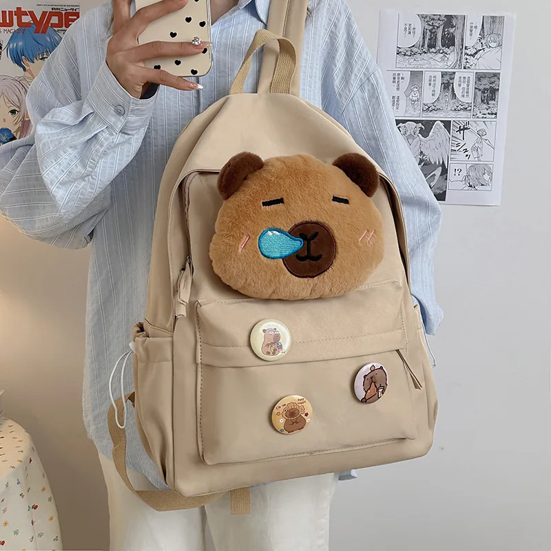 

Kids Backpacks for Boy Cute Backpack Plush Backpack Female Large Capacity Campus Backpack Class Bags for Girl Designer Bags Sac