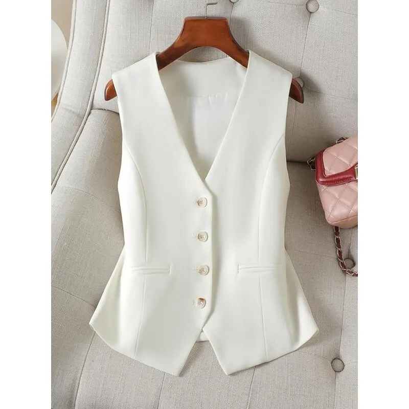 

Linen Suit Set V Neck Women's Fashion Summer Outfit Casual Business Attire Eco-friendly Fabric Stylish And Comfortable